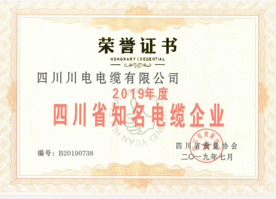   2019 Sichuan famous cable enterprise